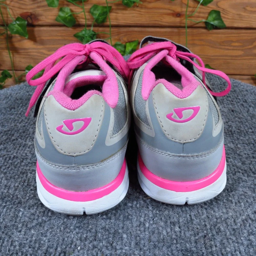 Giro Whynd Women Cycling Shoe Size 9 Indoor Spin Road Bike Gray Pink Synthetic